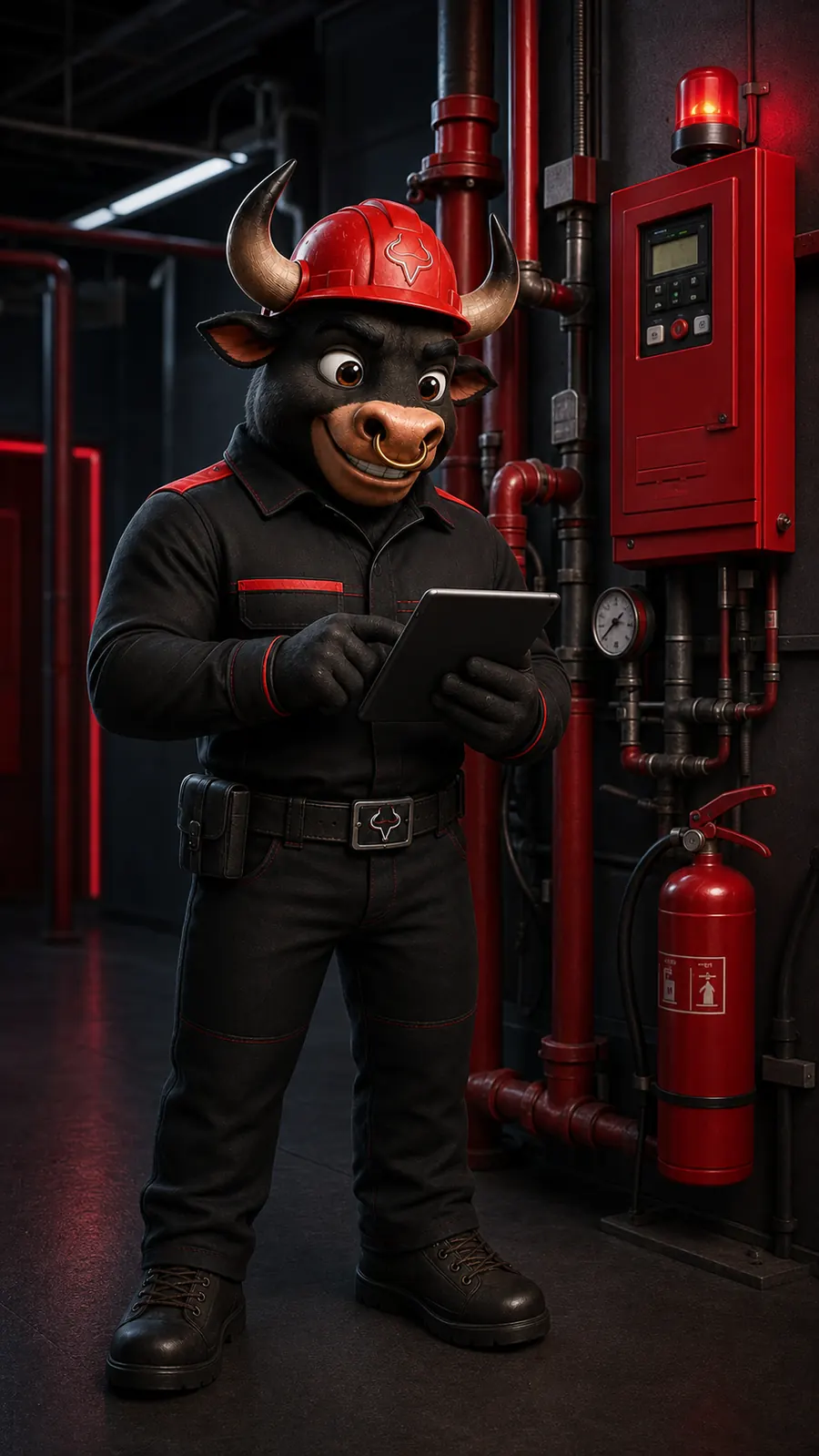 Taurinho realizando vistoria técnica
